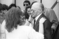 After seven months of reconvalencing at the geriatric department at the Tel Aviv Ichilov hospital, former Prime Minister thanks the hospital crew for their devotion.