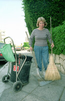 A new immigrant found a job by cleaning the streets of Tel Aviv.