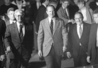 This evening US Secretary of State James Baker arrived in Israel for the second time, since the end of the Gulf war, to peruse peace efforts in the region.