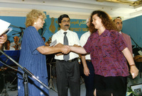 Culture Minister Shulamit Aloni attended on June 30,.