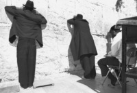 Orthodox Jews praying on 9th of Av at the Western Wall.