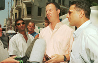 Tzahi Hanegbi of the Likud party, orgnized a demonstration against PM Rabin.