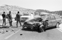 A road accident between two cars at Maale Edumim.