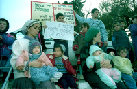 Women of the settlements in Samaryia demonstrated outside the Defence Ministry offices in Tel Aviv in protest of the impotence of the IDF against the Arab terror in the occupied territories.