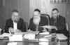 The Rabinical Court with three Rabbi judges.