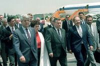 Lech Walenca of Poland arrived in Israel.