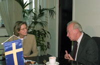 SWEDISH FOREIGN MINISTER'S VISIT PORTENDS BETTER RELAITIONS.