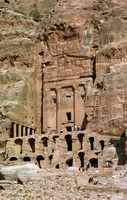 The famous caves build by the nomads in Patra.