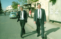 The spokesmen of the PLO Hanna Ashrawi and Feisel El Husseini held a press conference in Jerusalem.
