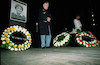 Funeral ceremony of actress Edna Fliedel at Kamery Theatre.