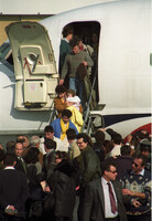 Eighty-four Moslem refugees from war-torn Bosnia arrived in Israel today on a direct flight from Zagreb in Croatia, arranged by the French Jewish community.