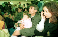 Eighty-four Moslem refugees from war-torn Bosnia arrived in Israel today on a direct flight from Zagreb in Croatia, arranged by the French Jewish community.