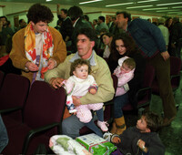 Eighty-four Moslem refugees from war-torn Bosnia arrived in Israel today on a direct flight from Zagreb in Croatia, arranged by the French Jewish community.
