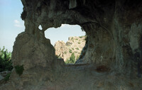 Ancient caves on the Carmel Mountain near the Arab village of Faradis.