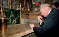 HUNGARIAN PRESIDENT IN BETLEHEM.