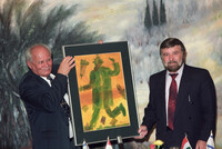HUNGARIAN PRESIDENT IN BETLEHEM.