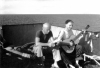 Naval cadet, sailing exercises.