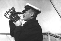 Naval cadet, sailing exercises.