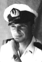 Dan Hadani as an officer at Bat Galim Naval education base.