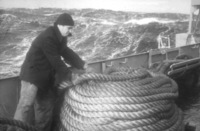 Stormy weather with a heavy sea on way to Tulon.