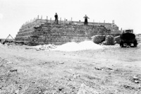 The British during their Mandate in Palestine exploit the springs of Arov (today, the refugee camp near the Gush Etzion settlement) and pumped the water into two reservoirs one the ancient Shlomo reservior and the other towards Jerusalem the City.