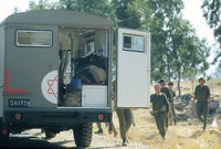 IDF Medical command prepared a field hospital in Kiryat Shmone.