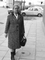 Beba Idelsoni arriving the Labour Party's offices in Tel Aviv.
