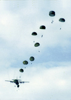 IDF Paratroop Corps performed parashuting exercises for the corps veterans.