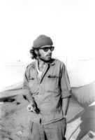 A reserve soldier Yosi Grinberg mobilized to fight against Egyptians in Sinai.