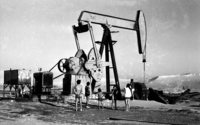 The oil pumps at Abu Rodeis field.