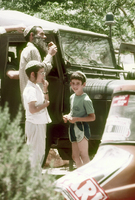 The settlers of Elon More being shocked following the Arab terror attack in which a child Rami Haba was killed.