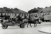 The market place in Plonsk, Poland.