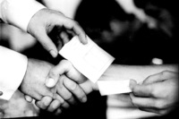 The deal was signed with shaking hands.