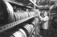 Akselrod Natan owner of a film newsreel company, Carmel.