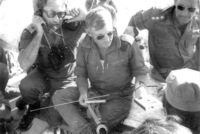 Southern Commander General Shmuel Gorodish speaking with General Abraham Adan.
