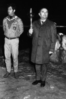 In a driving rain the 28th annual Modiin torch relay race by members of Young maccabi set out from the graves of the Maccabeans early morning to Jerusalem.