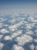 Clouds in the sky.