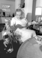 Former PM Golda Meir at her home in Ramat Aviv.
