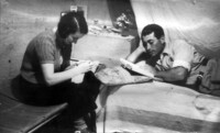 רפרודוקציה חדר משפחה במולדת 1940.