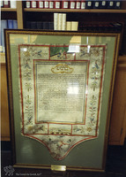 Photograph of: Marriage contract.