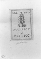 Photograph of: Ex libris of Maurice J Budko : Field documentation.