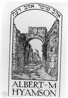 Photograph of: Ex libris of Albert M. Hyamson.
