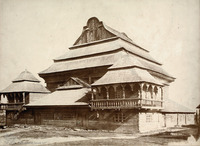 Photograph of: Wooden Synagogue in Voupa : View from southwest.