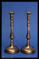Photograph of: Sabbath candlesticks.