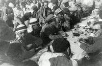 יום העליה על הקרקע כ"ד בשבט תש"ט- ערבים מטורען בטקס.