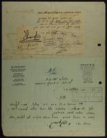 א) מכתב אל: הטכניה החיפואית, חיפה, מאת בוריס שץ. ב) מכתב אל: התכניון החיפאי, חיפה, מאת מ. פיקובסקי, ירושלים. ג) מכתב מאת מ. פיקובסקי בשפה לועזית.