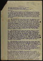 A letter to: The Joint Distrubution Committee, New York, The Anglo-Jewish Association, London, The Jewish Colonisation Association, Paris.
