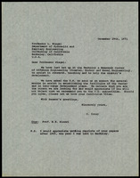 A letter to: Proffessor R. L. Wiegel, Department of Hydraulic and Sanitary Engineering, University of California, Berkely.