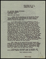 A letter to Mr. and Mrs. Sidney Goldstein, Cambridge, Mass.
