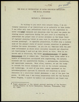 THE ROLE OF UNIVERSITIES IN WATER RESOURCES EDUCATION: THE SOCIAL SCIENCES BY MAYNARD M. HUFSCHMIDT.